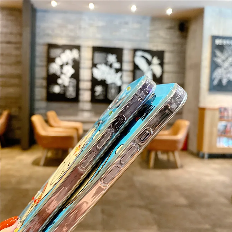 

Blu-Ray Cute Cartoon Doraemon phone case for iPhone 12 Mini 11Pro XS Max X XR 8 7 plus Diamond Soft TPU Silicon phone case Cover