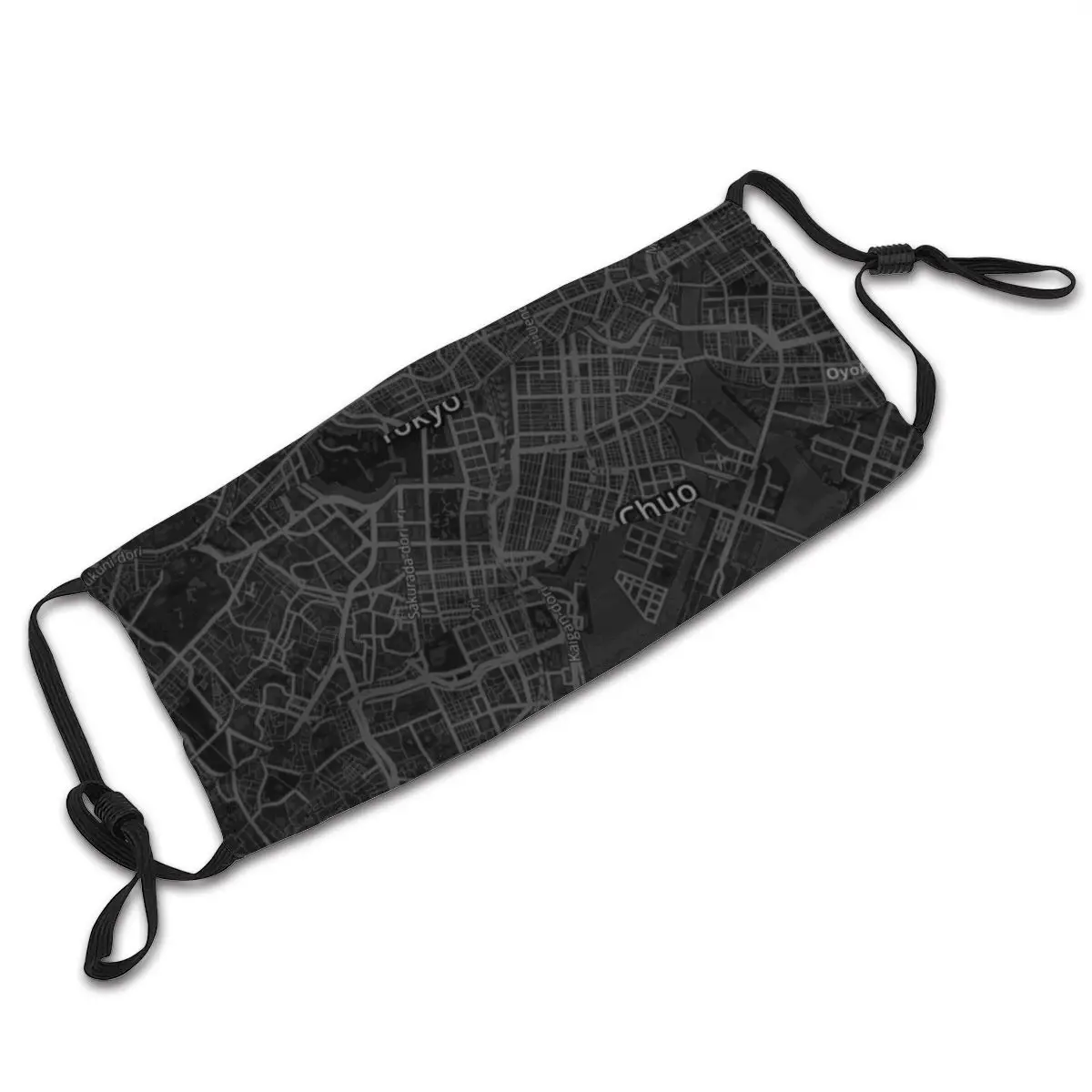 

Tokyo Area Map , Tokyo Dark Map , Tokyo Map Print , Tokyo Wall Art Anti Pollution Dust Face Mask Washable And Reusable Pm2.5
