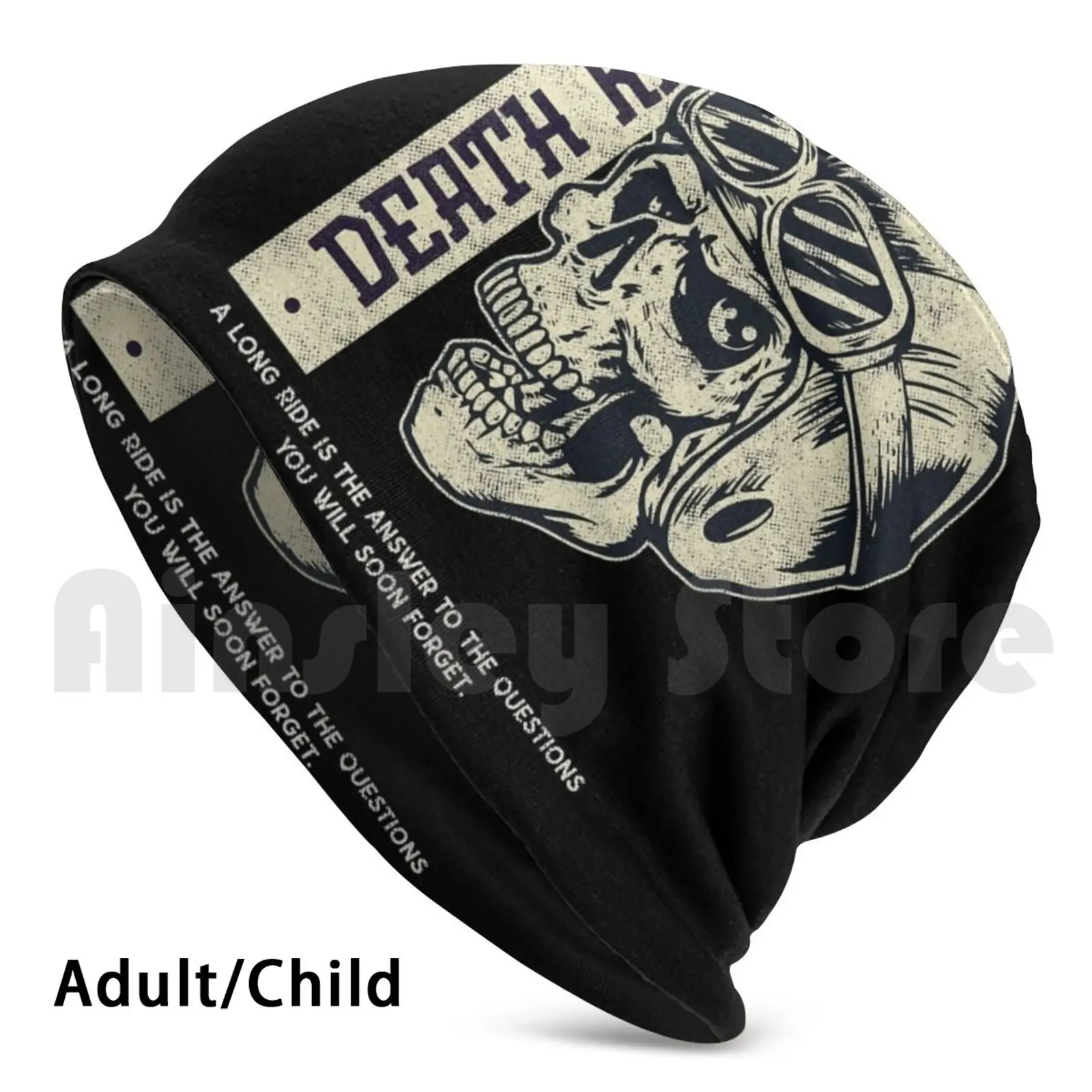 

Death Ride Beanies Knit Hat Hip Hop Death Stranding Skeletor Biker Bikie Bike Motorbike Motorcycle Helmet Ride Or