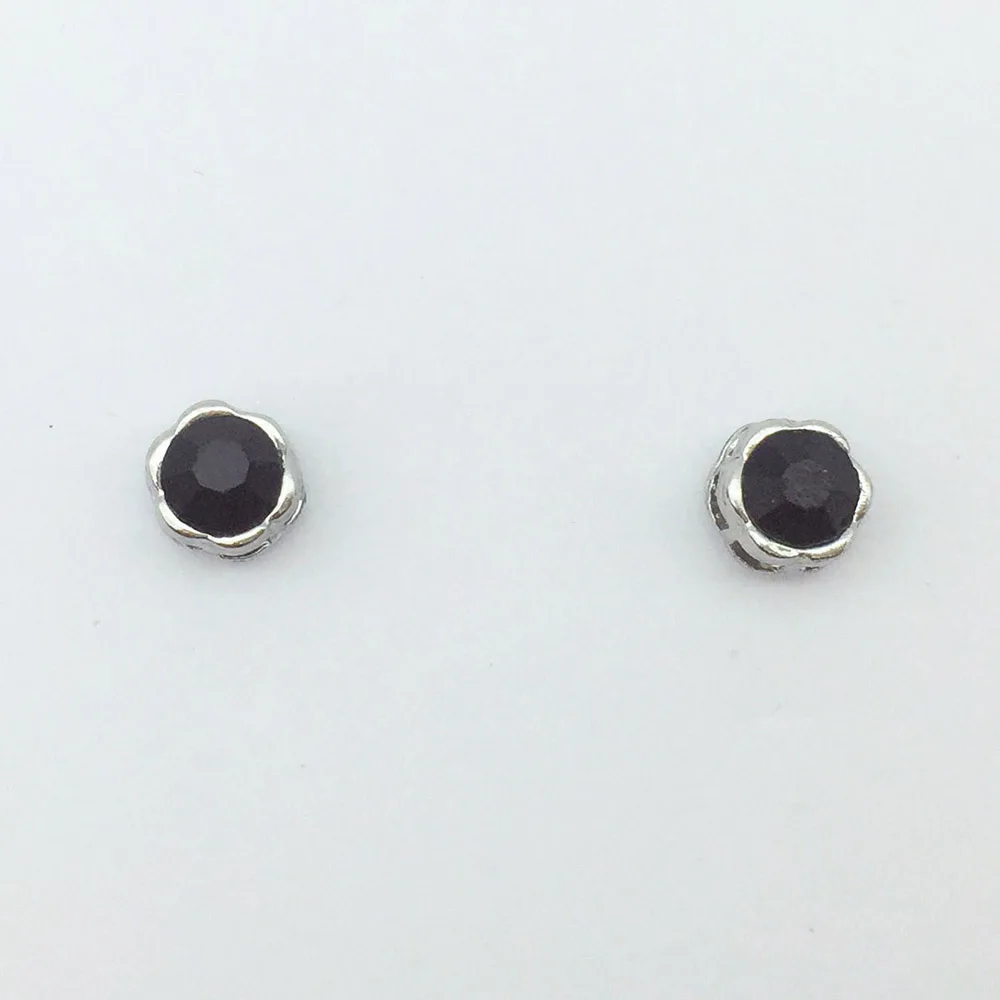 Корейские маленькие круглые серьги гвоздики с кристаллами очаровательные