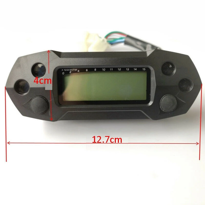 

Universal Motorcycle LCD Speedometer 15X1000 RPM Mini Digital Odemeter Adjustable Speed Meter