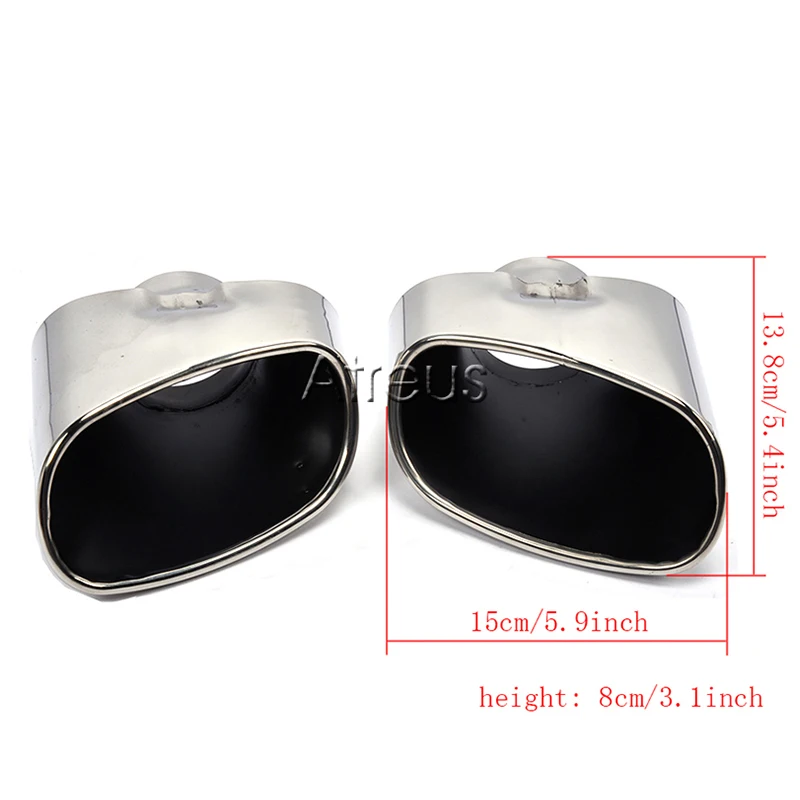 1 пара хромированный глушитель для выхлопной трубы нержавеющая сталь BMW X5 E70