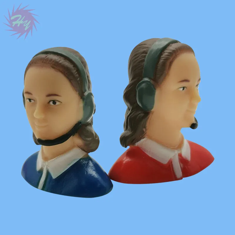 

1 Pc 1/9 Scale Civil Female With Earphone/ Male Pilots Figures Toy Model For RC Plane Accessories Hobby Color Red Blue Yellow