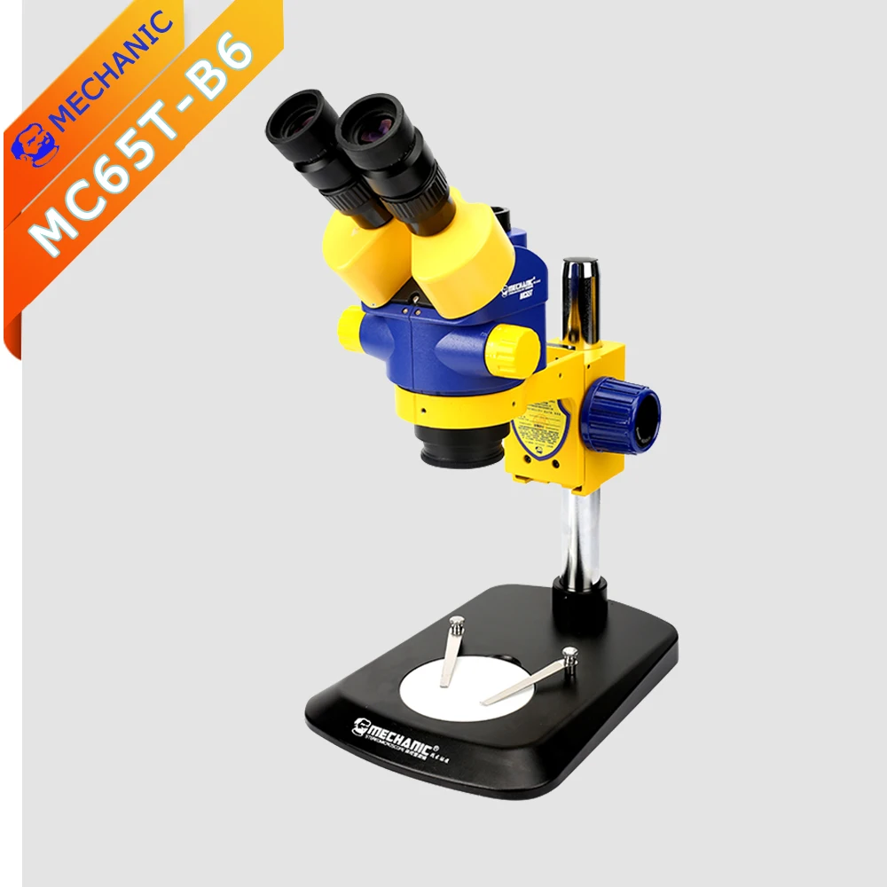 

Trinocular Microscope MECHANIC MC65T-B6 High Magnification 3 Eyes Stereo For Phone Repair Dedicated External Computer HD Zoom