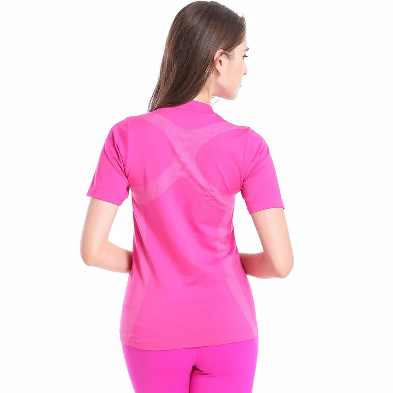 Sport T Shirt Women Sportswear Summer Short Sleeve Shirts Quick Dry Breathable Gym Active Wear Tops Yoga Fitness | Спорт и