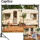 Capisco фон для фотосъемки с изображением автомобиля и цветов для отдыха на открытом воздухе семейного пикника дня рождения вечевечерние НКИ свадьбы