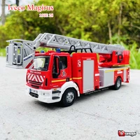 bburago 150 lveco magirus 150e 28 fire truck engineering vehicle die casting metal childrens toy gift simulation alloy car