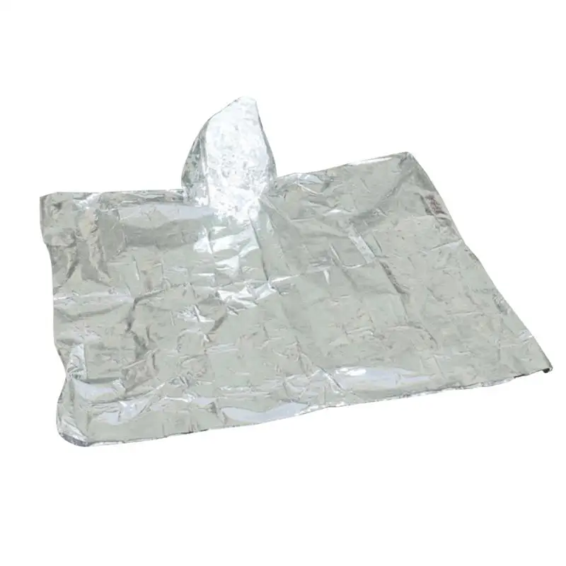 Аварийное майларовое термальное пончо компактный водонепроницаемый дождевик