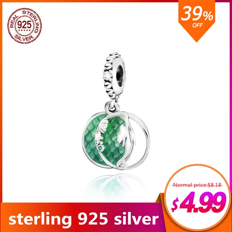 Серебряные бусины 925 пробы очаровательные оригинальные Пандора браслеты