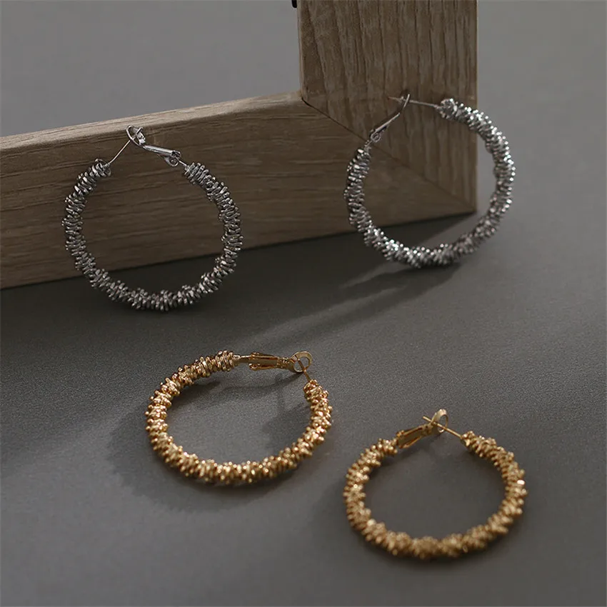 41x45 мм модные спиральные медные латунные серьги-гвоздики самодельные серьги