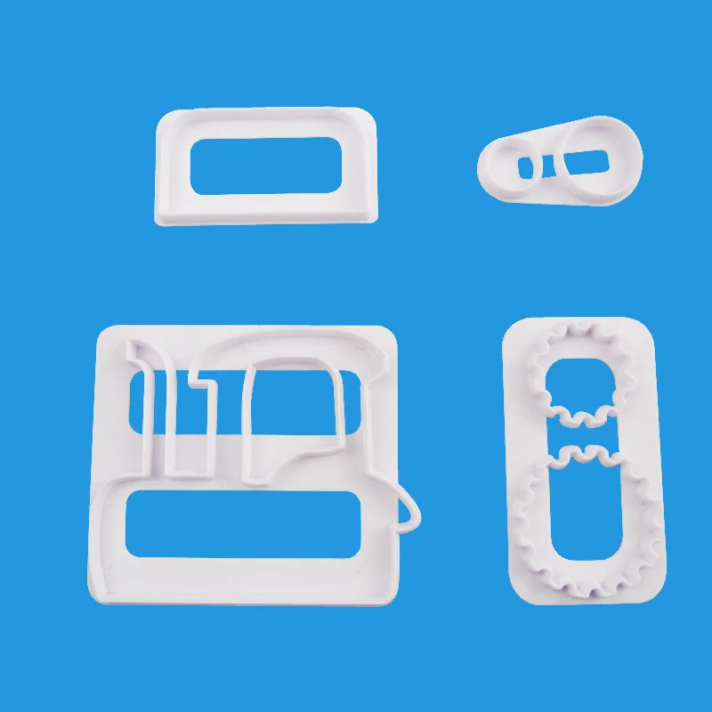 4 шт. трактор помадка печенья торт резак эжектор штамп плунжерная форма тисненая