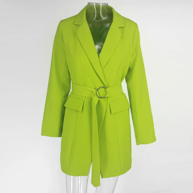 COSYGAL 2019 офисные сексуальные платья блейзеры женские неоновые осенне зимние с