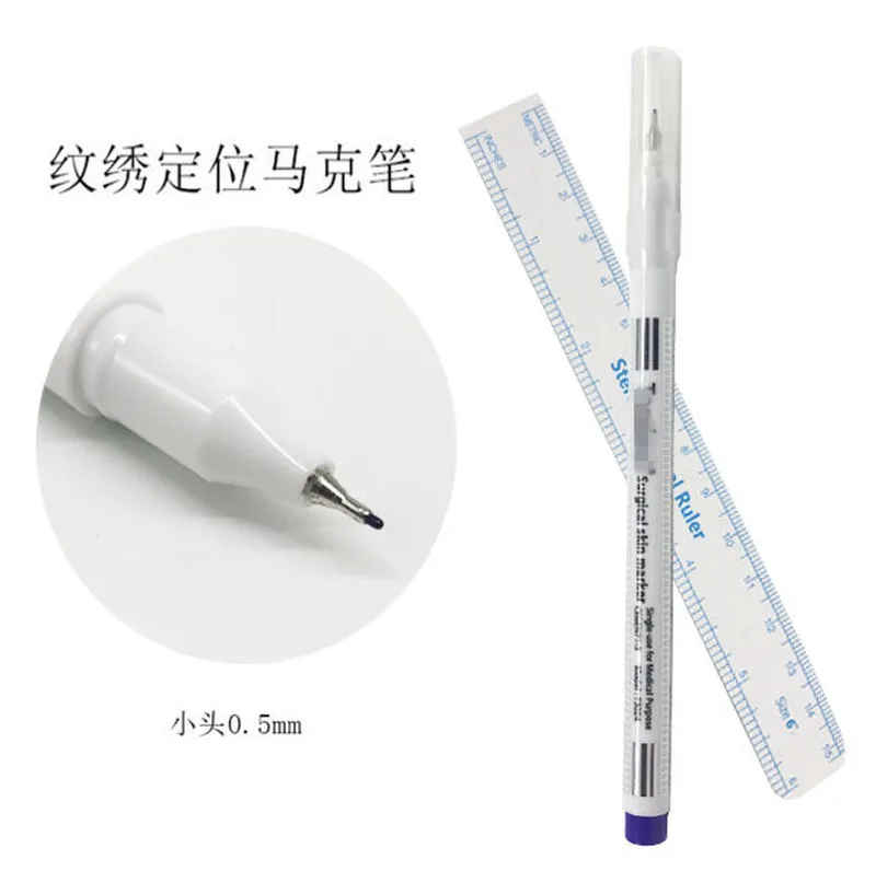 1 Набор стерилизованный маркер для тату ручка хирургическая кожа микроблейдинг