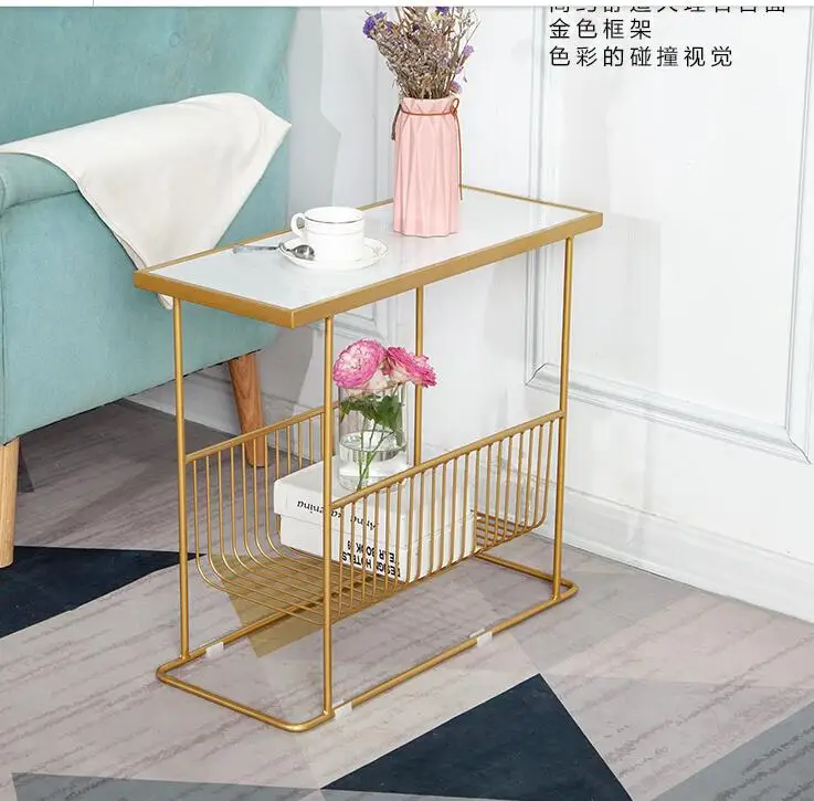 

Boreal Europe is contemporary and contracted bedroom bedside table marble small tea table iron art bedside table sofa is light a