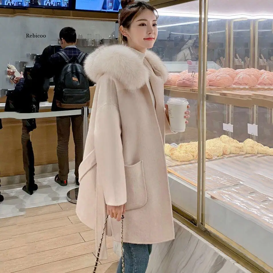 Пальто из искусственного меха зимняя куртка Женская Толстая пушистая