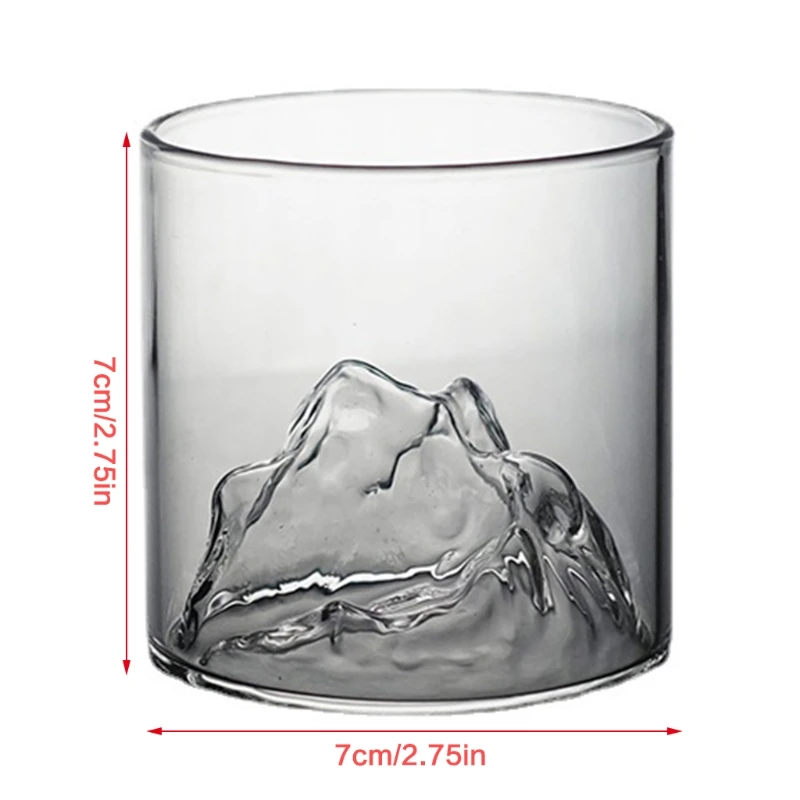 Wine Cup 3D Mountains Japanese Whisky Glasses Old Fashioned Whiskey Rock Glass Material Cocktails Cups | Дом и сад