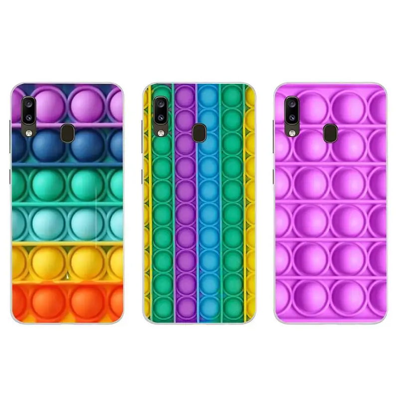 

Bubble Fidget Reliver Stress Phone Case For PC-Samsung S5 S6 S7 S8 S9 S10 S20 S21 Edge Plus E Fe Lite Cover