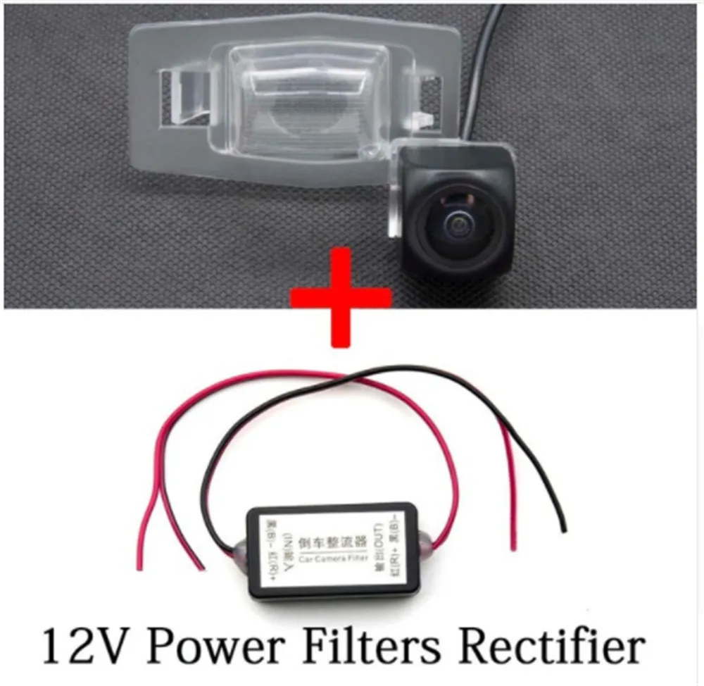 Camera with filter 175 градусов 1080P Рыбий глаз объектив обратная парковочная камера заднего вида для Mazda 323 Allegro Familia 2003-2012 Автомобильная камера - Название цвета: Camera with filter