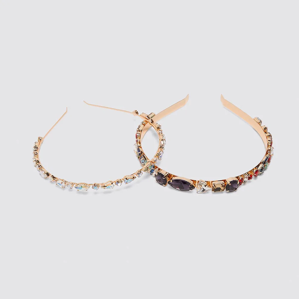 ZA модные элегантные волосы с кристаллами обруч для женщин Новинка 2019 Boho