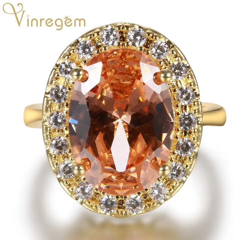 Vinregem Брендовое роскошное кольцо из твердого стерлингового серебра 925 пробы