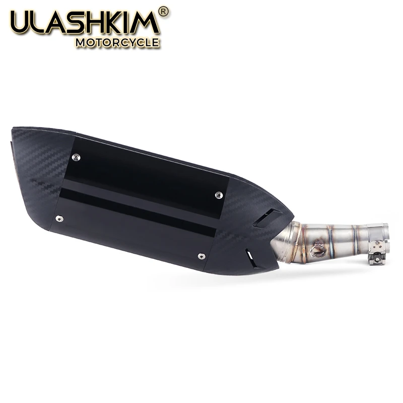 

Выхлопная труба глушителя из углеродного волокна, средняя труба, Escape Slip-On для Kawasaki Ninja 250 R Ninja 300 Z250 Z300 2008-2017 Q