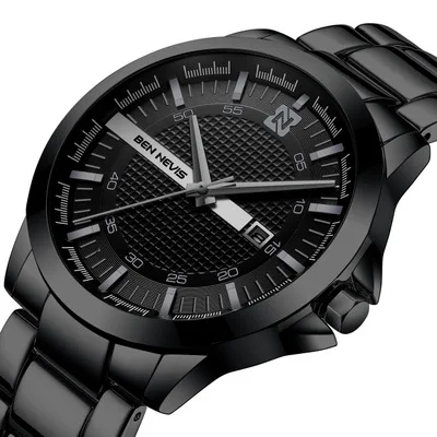 Новые простые деловые часы для мужчин классические черные Топ бренд кварцевые