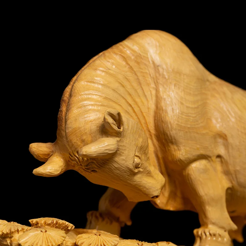 Резьба из самшита для гостиной китайская фэн шуй украшение цельного дерева