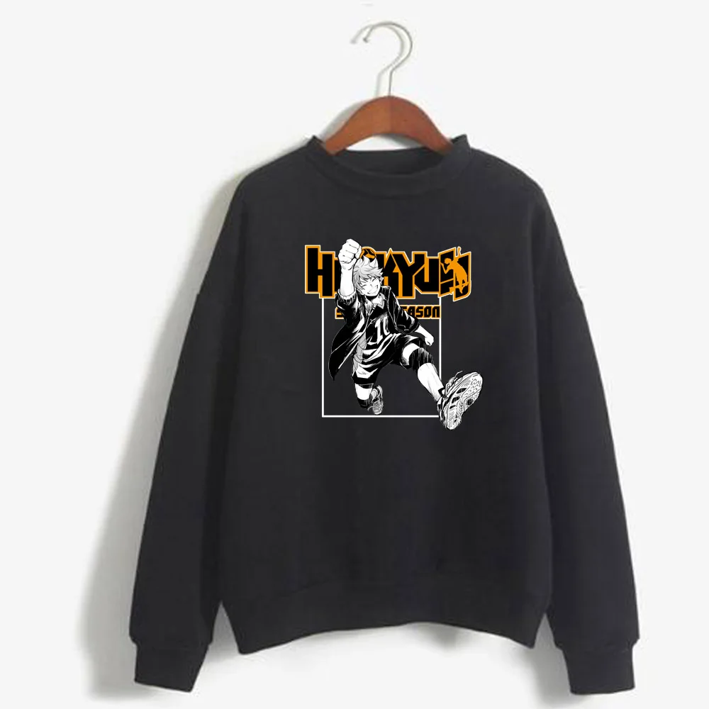 

Аниме Haikyuu Топ Хината шоё Толстовка свободная Осенняя РУБАШКА УНИСЕКС