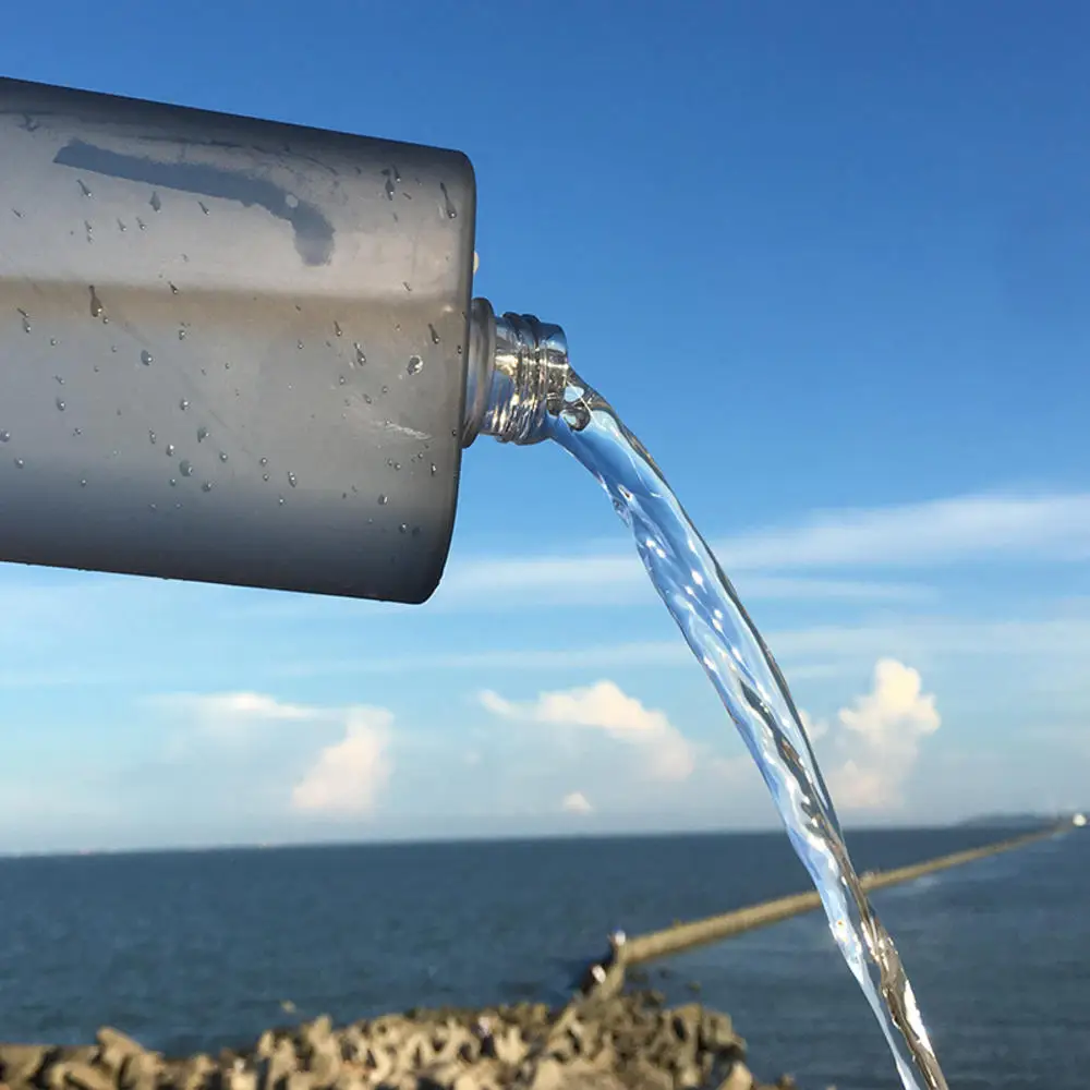 380мл А6 Плоская водная бутылка Фляга Портативная Стильная Прочная Без утечек Легкая Сумка/Кошелек/Карман Квадрат.