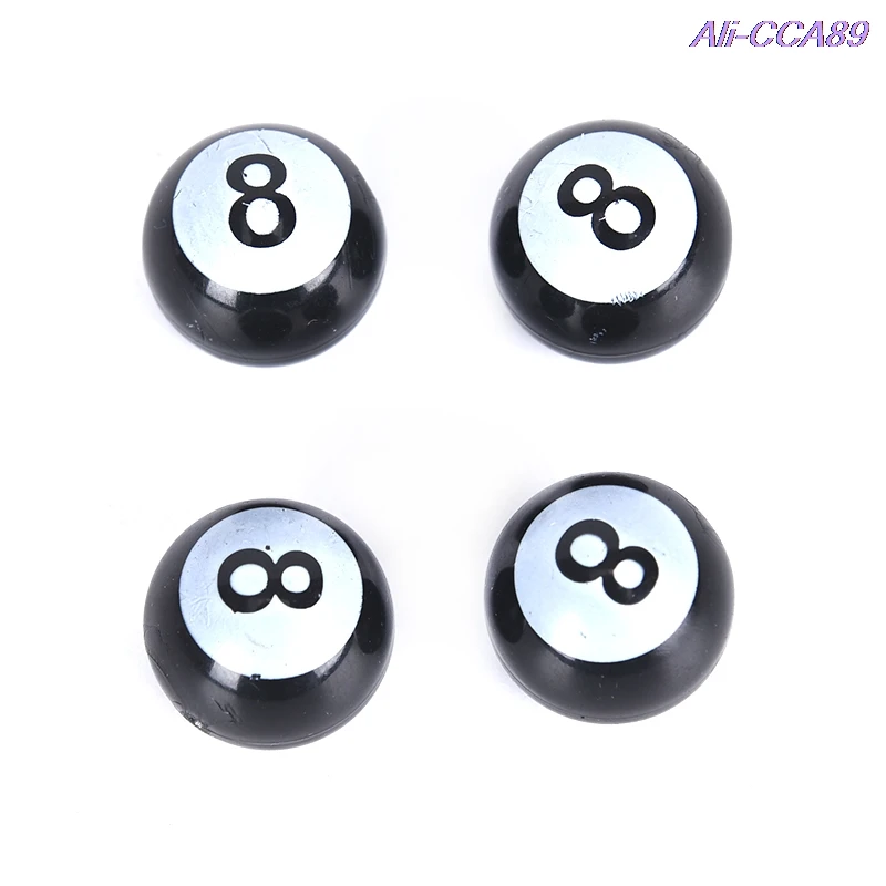 

4Pcs/set Bike Bicycle Accessories Billiards Black 8 Tire Valve Stems Cover Tire Valve Caps On Car Wheel Caps Dust Stems tools