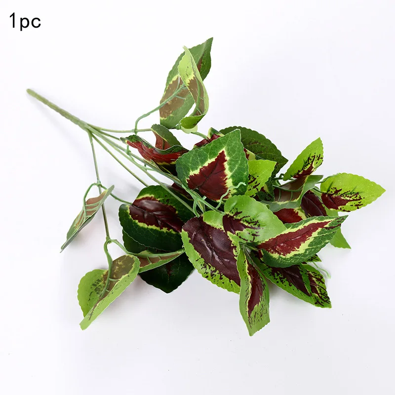 1 шт. Букет Искусственный лист декоративные растения для дома балкон сад пейзаж