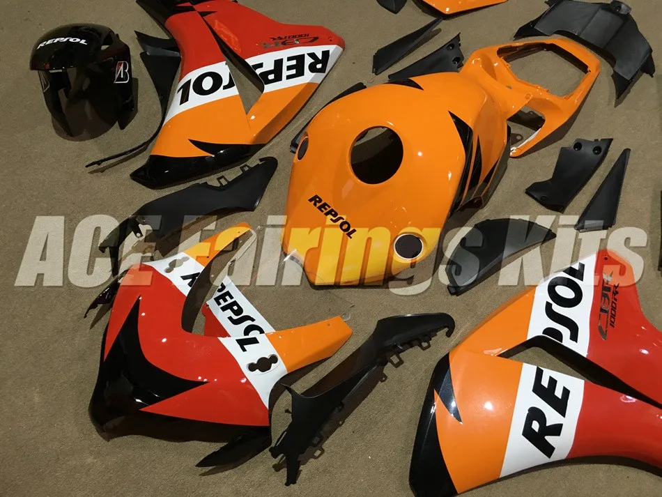 Инжекционного метода литья) ABS Полный комплект обтекателя пригодный для Honda CBR1000RR 08-11 2008 2009 2010 2011 CBR1000 Обтекатели repsol Лидер продаж