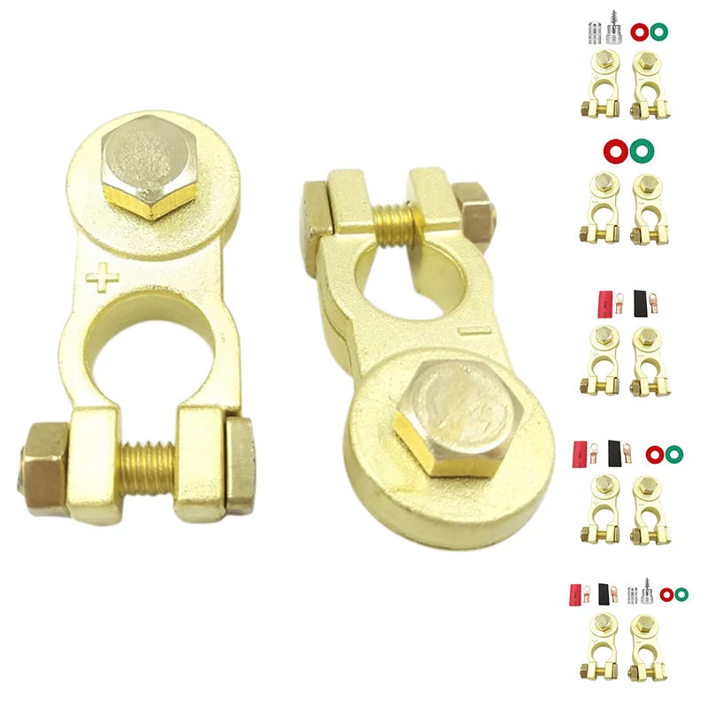 

Positive & Negative Battery Terminals Connectors Clamps Terminal Connector Car Van Motorhome