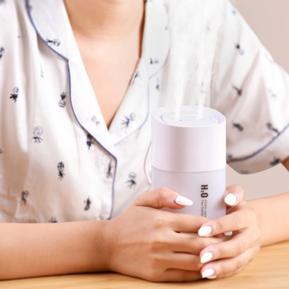 

EDAL Mini Air Humidifier 350ML Humidify cup Home Car USB Fogger Mist Maker with LED Night Lamp Double Spray humidifier