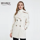MIEGOFCE 2021 осень-зима женская верхняя одежда средней длины свободное пальто с длинными рукавами женская куртка пальто осеннее женское твидовый пиджак тренч с поясом MGK002