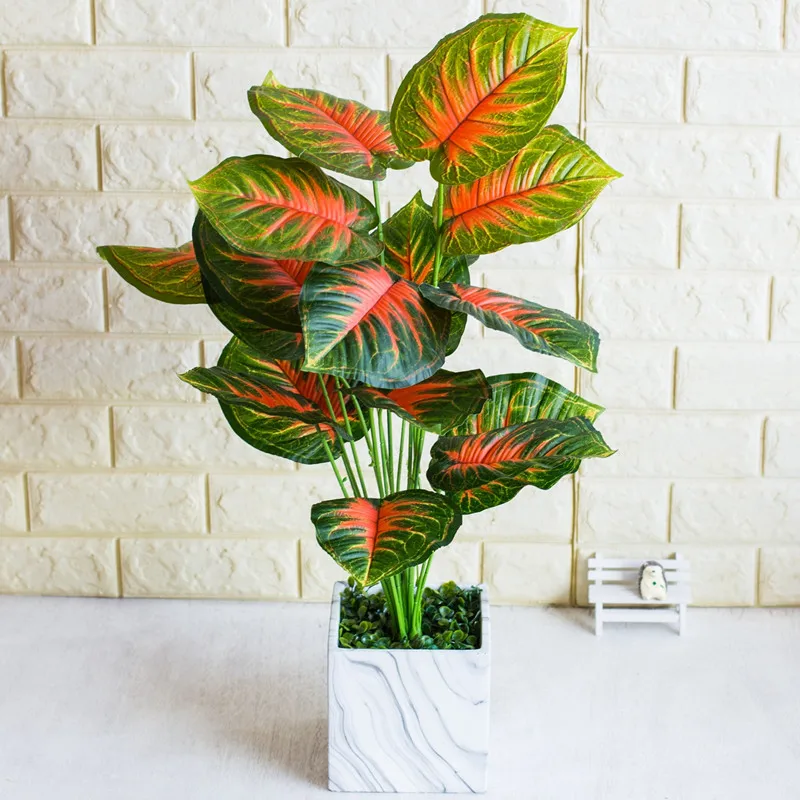 70 см 18 листьев искусственные зеленые растения пластиковая тропическая Пальма