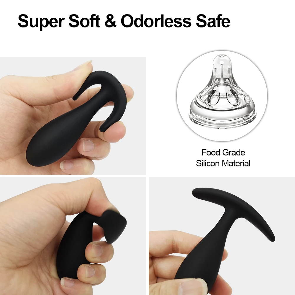 Вибратор из мягкого силикона анальная пробка и вибратор интимные товары игрушки