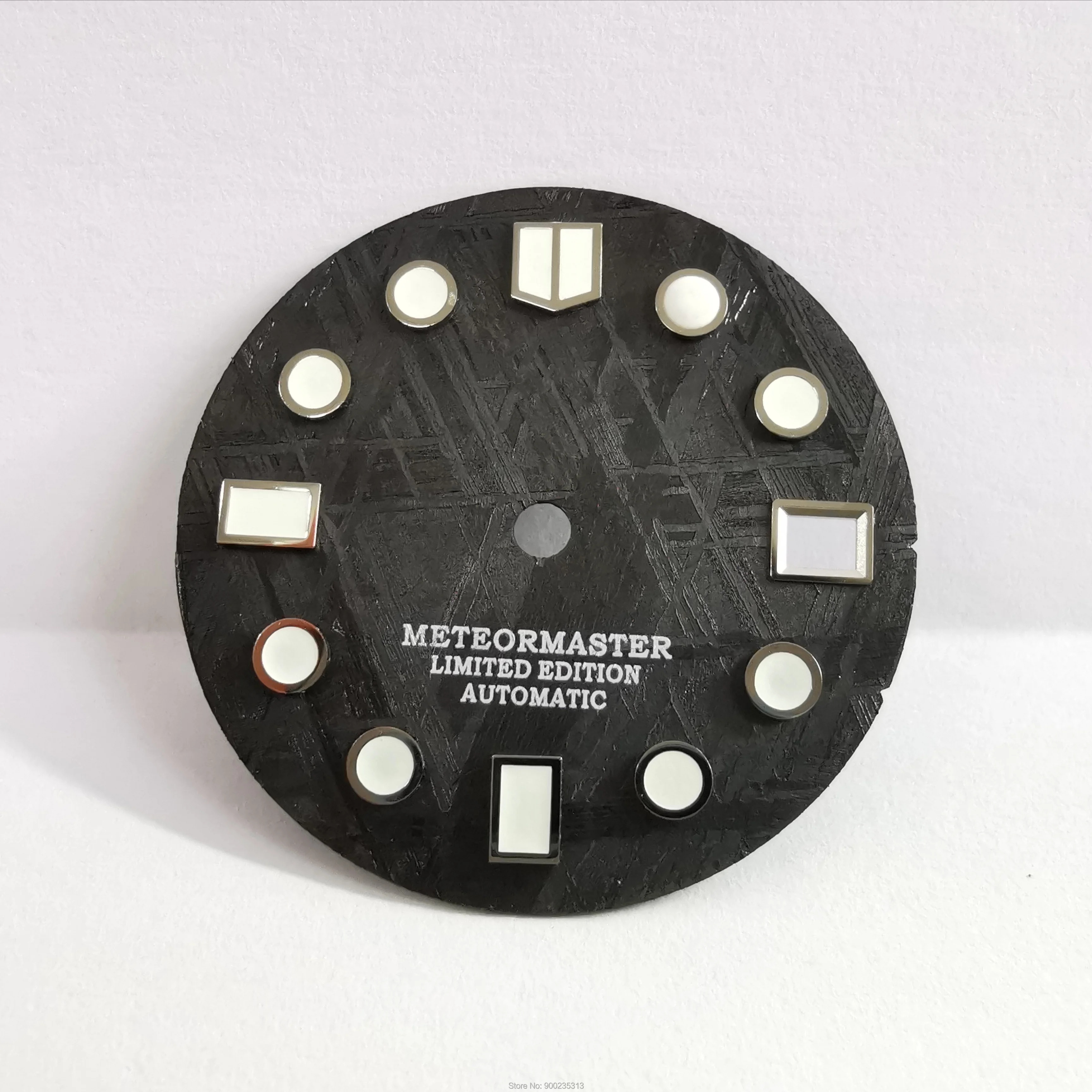 Новый черный натуральный метеорит сейкомодифицированный циферблат связанный с