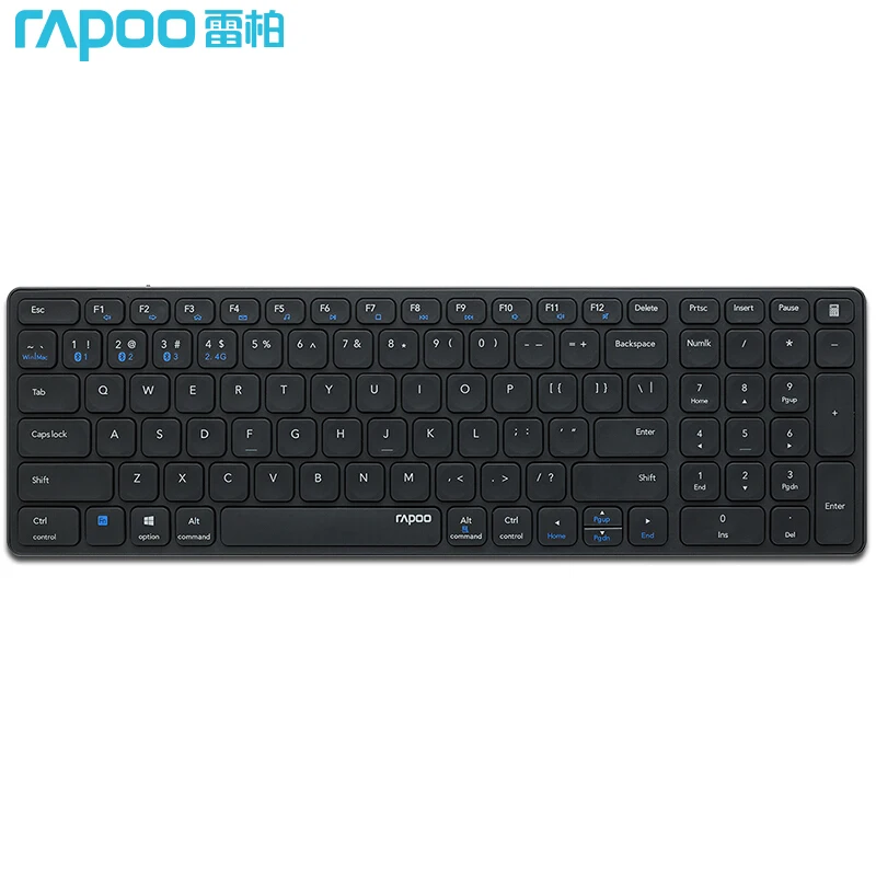 

Original RAPOO E9350G USB Wireless 2.4G,Bluetooth 5.0 3.0,Mini Ultra-thin Office Keyboard 99 Keys For MAC OS windows Multimedia