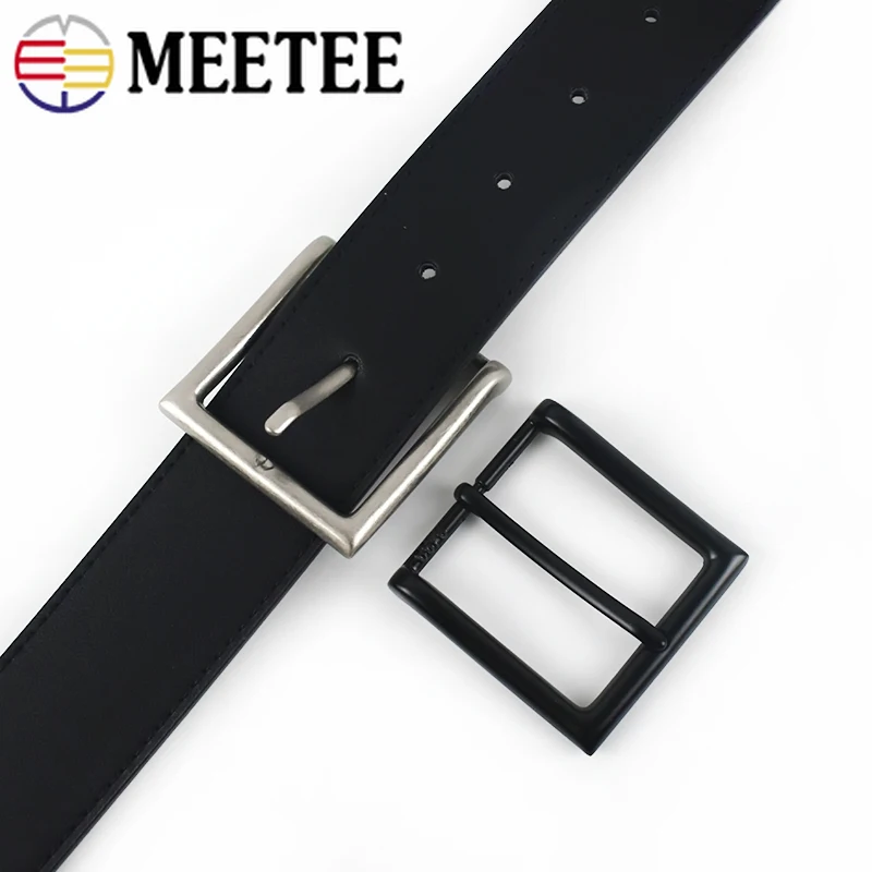 

5/10pcs Meetee Fashion 40mm Men Belt Buckles Metal Pin Buckles for Belt 37-38mm Belt Head DIY Leather Craft Jeans Accessories
