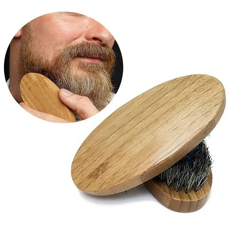 Новая мужская специальная овальная щетка для бороды с щетиной дикого кабана
