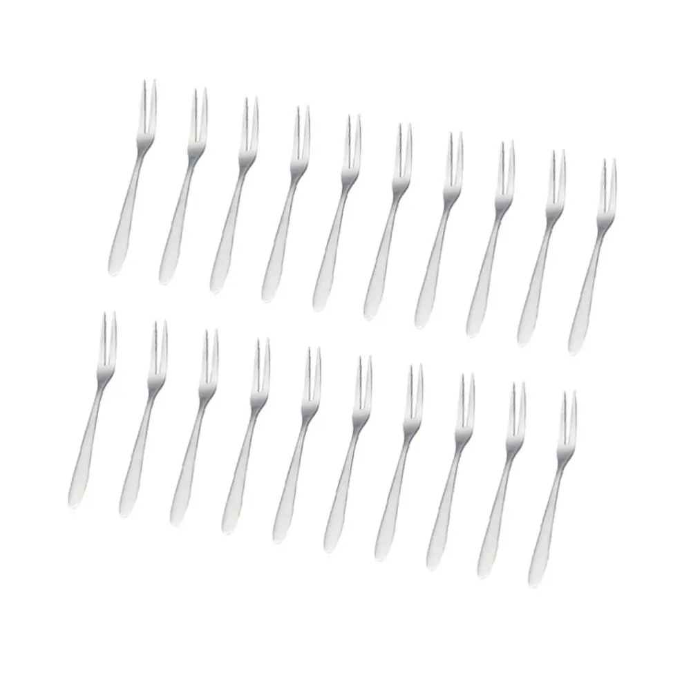 

20pcs Mini Fruit Forks Stainless Steel Cocktail Forks Cake Dessert Forks Kitchen Gadget