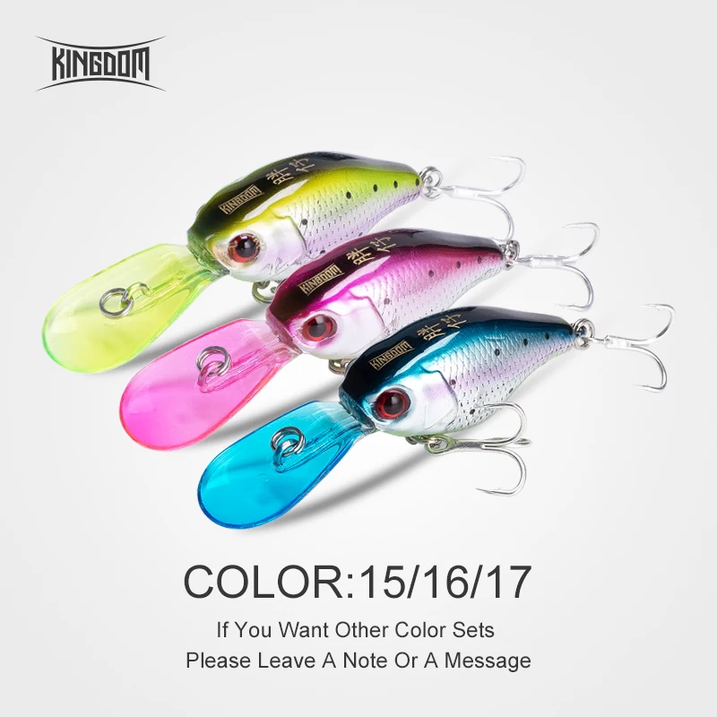 5316-15-16-17 Kingdom Fishing Приманка Crankbait Isca искусственная Jerakbait медленное погружение 50 мм 5 г Воблер для мелкой рыбы форель, щука модель приманки 5316 - Цвет: 5316-15-16-17