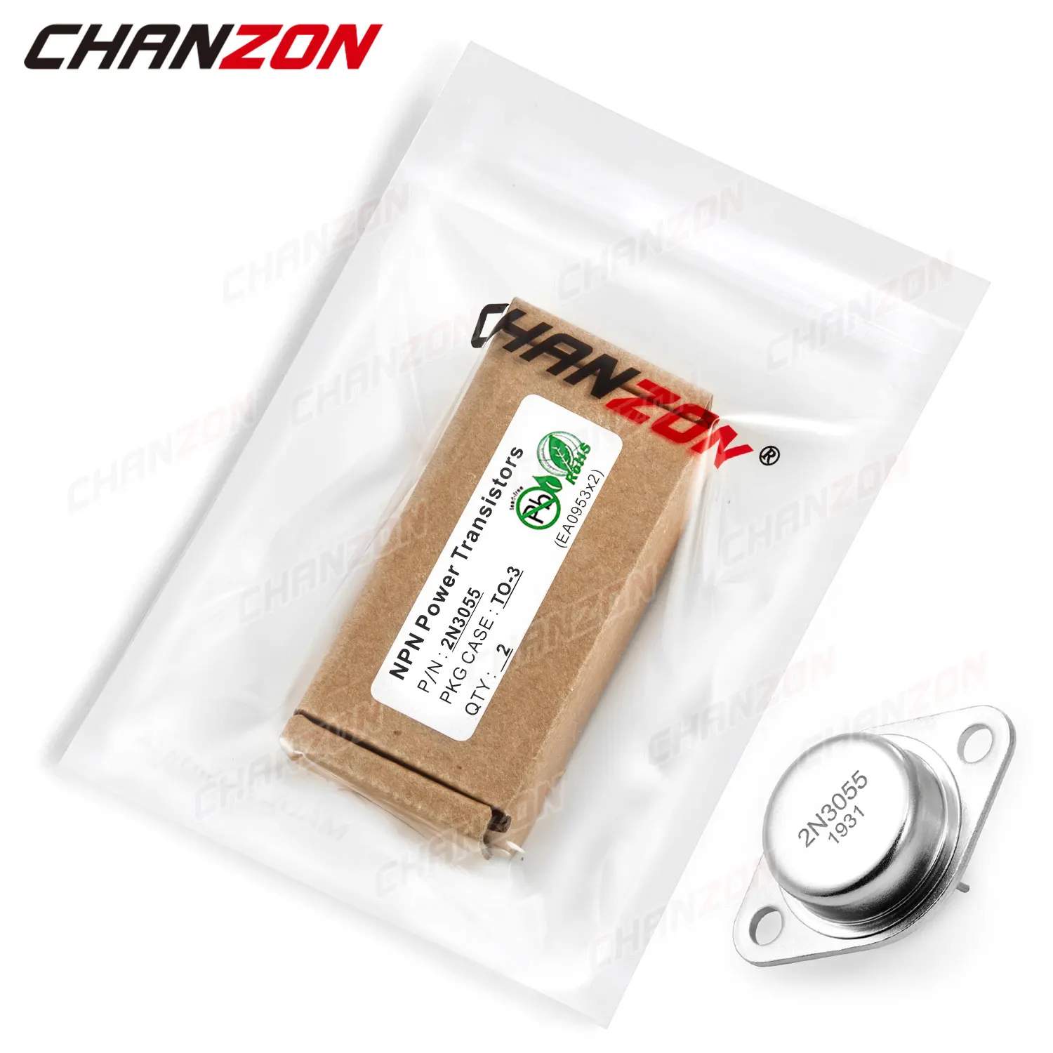 

2pcs 2N3055 TO-3 NPN High Powerful Amplifier Mosfet Transistor Bipolar Junction BJT Triode Tube Fets 15A 100V Metal Case DIY