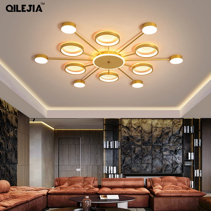 Светодиодная люстра роскошный потолочный светильник для гостиной простой и