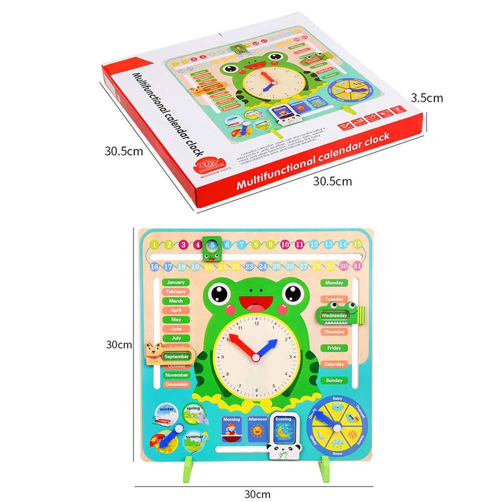 Деревянные детские игрушки для познания подходящая игрушка календарь часы время
