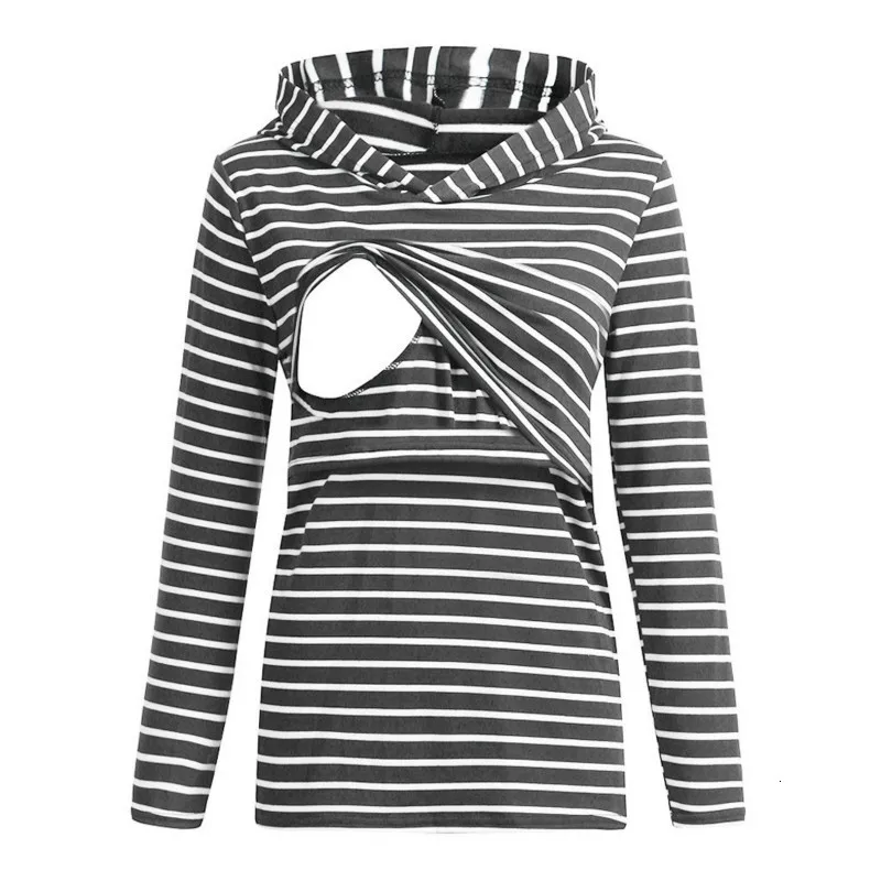 Одежда для грудного вскармливания футболки женщин толстовка с капюшоном