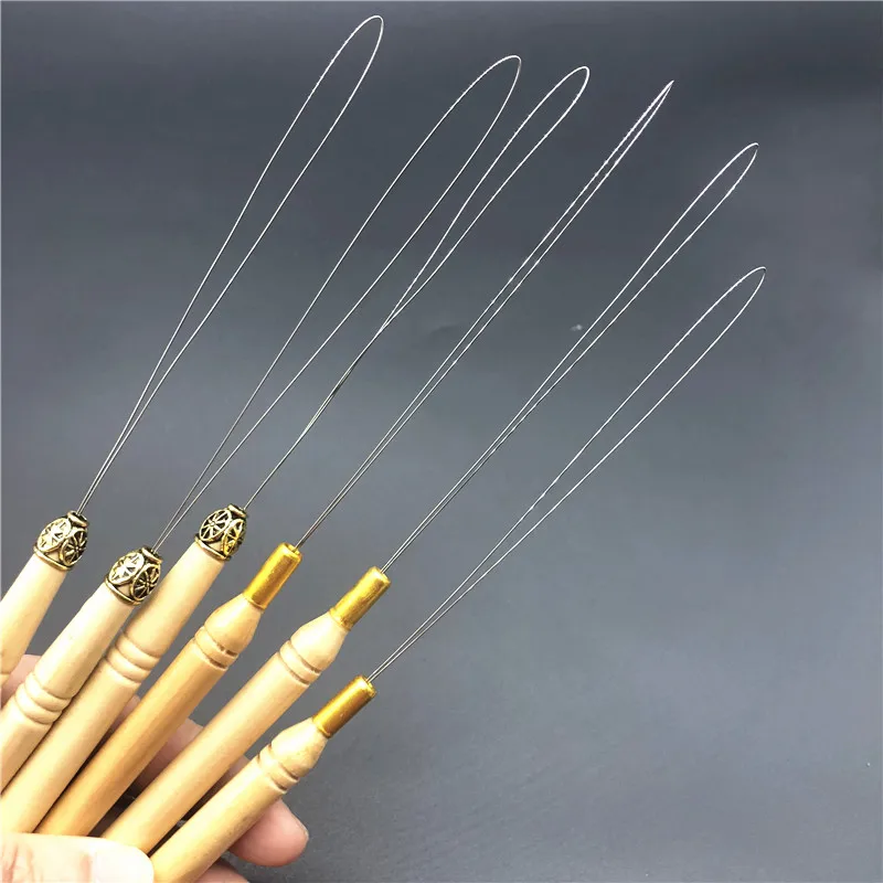 3 шт. иглы из нержавеющей стали с деревянной ручкой|Швейные инструменты и