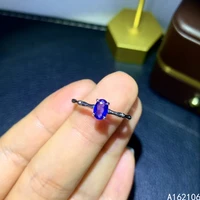 925 pure silver chinese style natural sapphire womens popular classic simple adjustable gem ring fine jewelry support detection