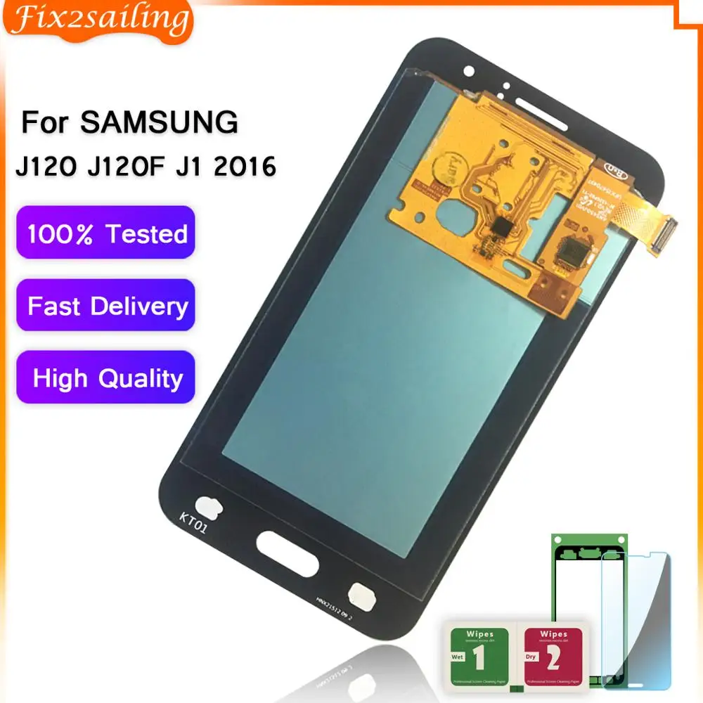 Super AMOLED дисплей FIX2SAILING для Samsung Galaxy J1 J120F J120DS J120G J120M J120H ЖК-дисплей сенсорный экран в